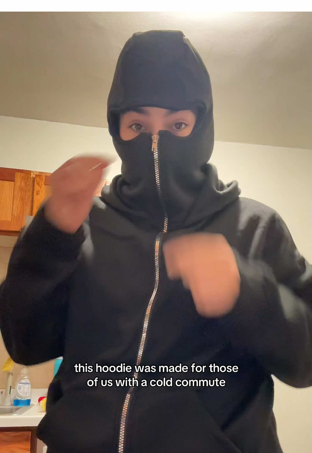 this will actually save me on the scooter when it’s 35 degrees out lol  #commute #work #cold #hoodie #commuterlife 