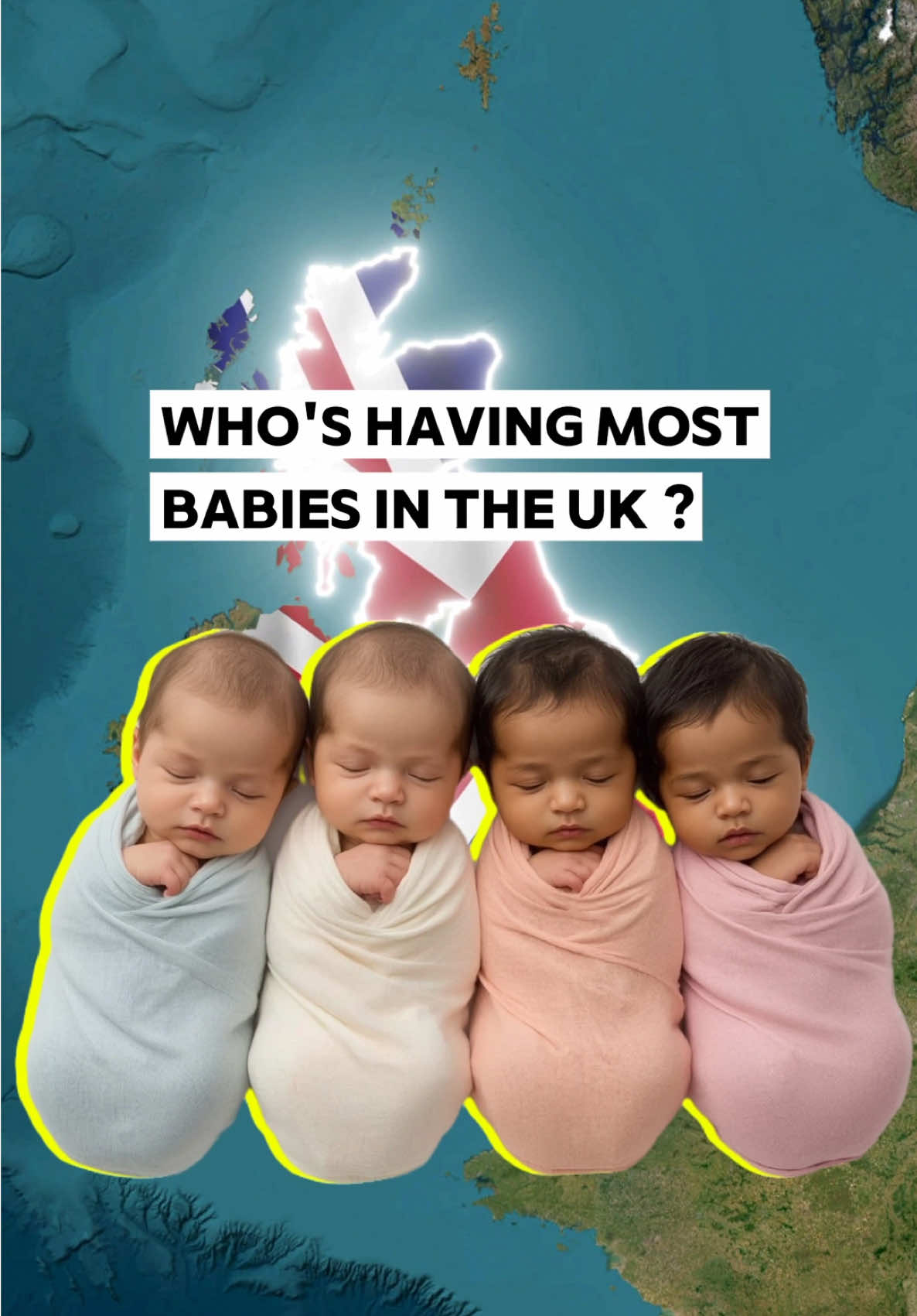 Who’s having the most babies in the uk? 🇬🇧 ⚠️ Figures are based on 2024 office for national statistics (ons) data for england & wales. numbers may differ slightly for the whole uk. #ukstats #onsdata #birthrates #migrationuk #populationtrends    