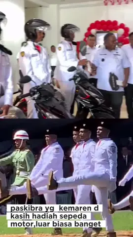 luar biasa banget d kasih motor anak paskibra yg kemaren mau terjatuh