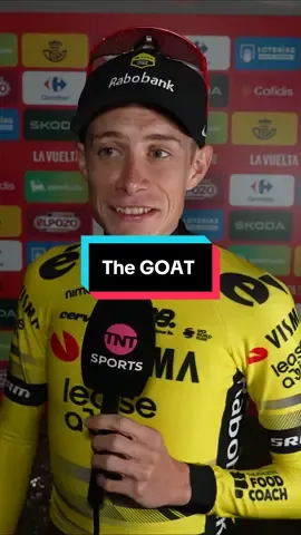 Jonas Vingegaard crowns Tadej Pogacar as the Cycling GOAT 🐐👑 #cycling #roadcycling #tadejpogacar 