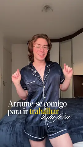 último dia de look CLT da semana!!!! chegou o final de semana e esse é o nosso arrume-se comigo pro trabalho de sexta feira com um look de preguiça mas belíssimo ⭐️✨ #grwm #outfit #outfitideas #outfitinspo #lookdodia 