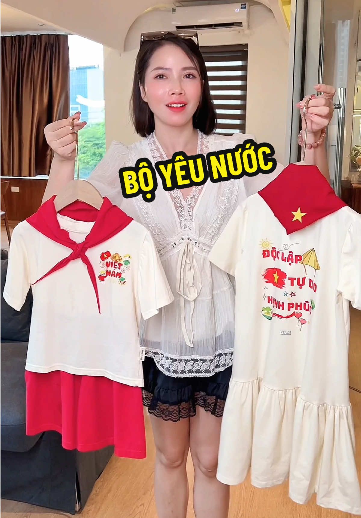 Set bộ độc lập cho bé 🇻🇳 Quốc Khánh 2:9 #cohuereview #setbodoclaptudohanhphuc #aoquockhanh2thang9 