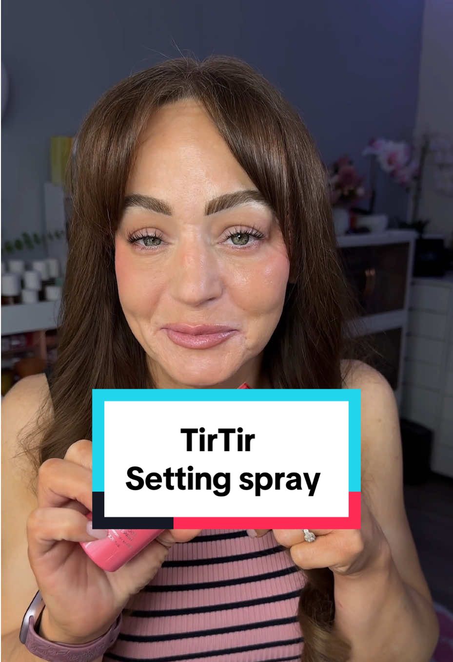 @TIRTIR Inc. When I say this setting spray does. not. move. 😮‍💨 The TIRTIR Mask Fit Waterproof Setting Spray has 4-proof protection: waterproof, sweat-proof, transfer-proof, and chlorine-proof. It keeps makeup locked in with a semi-matte finish that looks natural but stays flawless all day. No creasing. No fading. No smudging. Just makeup that looks fresh morning to night. Would you wear this to the gym or a night out first? #tirtir #settingspray #makeup #tiktokshopcreatorpicks #kbeauty 