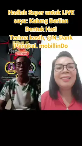 N_Dank PenukaL mobillinDo, terima kasih atas Hadiah luar biasa yang Anda kirim di LIVE saya! Momen ini akan saya hargai selamanya. @N_Dank PenukaL mobillinDo #tiktoklive #livehighlights #livegift #diamondheartnecklace #kalungberlianbentukhati 