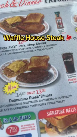 Waffle House Steak Dinner #wafflehouse #steak #delmonico 