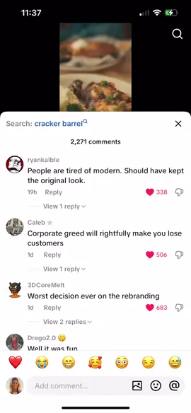 Literally on Cracker Barrel’s TikTok Account 