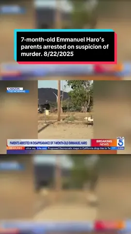 🔺 #BREAKINGNEWS 🔺Authorities have confirmed that both parents have been arrested in the disappearance of their 7-month-old son, Emmanuel Haro, in San Bernardino County on Friday morning. The San Bernardino County Sheriff’s Department confirmed the arrests following an apparent operation at the family’s home in Cabazon. Emmanuel still has not been found. “This morning, detectives from the Sheriff’s Homicide Detail and Specialized Enforcement Division arrested Jake and Rebecca Haro at their residence in Cabazon for PC 187 – Murder,” wrote SBSD in an update on X. “Investigators will continue their search for seven-month-old Emmanuel Haro.”Emmanuel was reported missing around 7:47 p.m. on Aug. 14 after his mother said she was attacked and knocked unconscious while changing his diaper near a Big 5 Sporting Goods store on the 34000 block of Yucaipa Boulevard. “I was going to get the diaper and somebody said, ‘Hola,’ and I don’t remember anything since,” Rebecca Haro said. “I woke up here on the floor, and I didn’t see Emmanuel.”Deputies from San Bernardino and Riverside counties, along with K-9 teams and a helicopter, searched the area but did not locate the infant. Investigators later said they confronted Rebecca about inconsistencies in her initial statement, after which she declined to continue speaking with detectives. The Sheriff’s Department said it could not rule out foul play in Emmanuel’s disappearance. As the focus of the investigation shifted to the parents, detectives served search warrants at the family’s Cabazon home. In recent days, detectives served more warrants and seized a vehicle belonging to the child’s father. Cadaver dogs also searched the property. On Wednesday, authorities said they followed up on a reported sighting out of Kern County, but the baby had not been located. Emmanuel is about 24 inches tall and weighs about 21 pounds. He has brown hair, brown eyes and is cross-eyed. He was last seen wearing a black Nike onesie. Anyone who knows Emmanuel’s whereabouts or has information on the case is urged to call 911, Sheriff’s Dispatch at 909-387-8313, or the Sheriff’s Specialized Investigations Division at 909-890-4904. Anonymous tips can be submitted to We-Tip at 1-800-78-CRIME (27463) or at wetip.com. Nidia Becerra contributed to this report. #7monthold #Emmanuel #Missing #Cabazon 