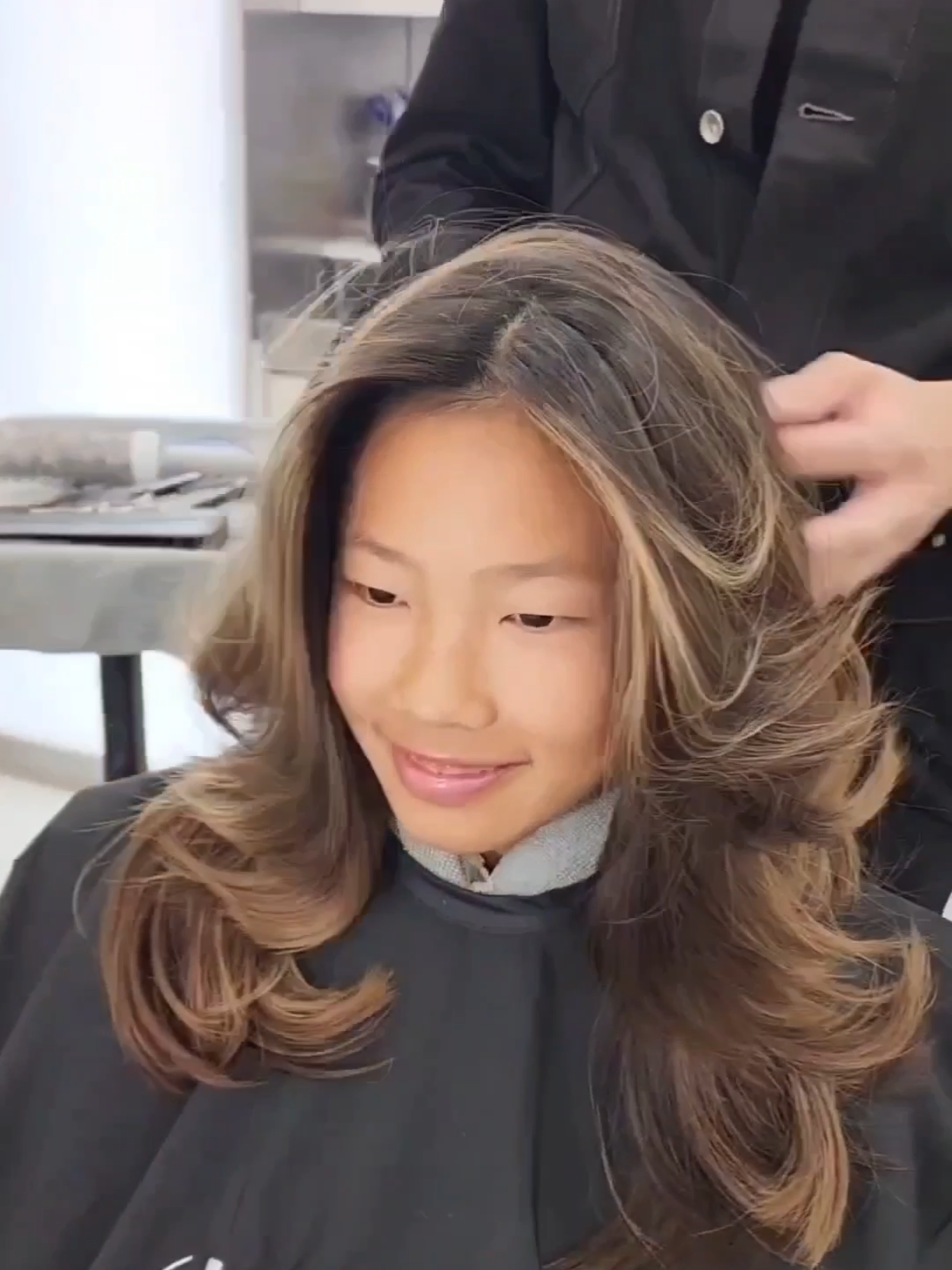 Butterfly cut but make it mini 🦋 @thebeautyshift took her daughter for a kid's cut and it couldn't be cuter. See you in the chair! #UltaBeauty #TheSalonAtUltaBeauty #UBCollective