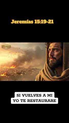 Si te vuelves a mi, yo te restauraré, calmaré tu dolor, y podrás de nuevo servirme; y si entresacarés lo precioso de lo vil, serás como mi boca. Jeremías 15:19-21