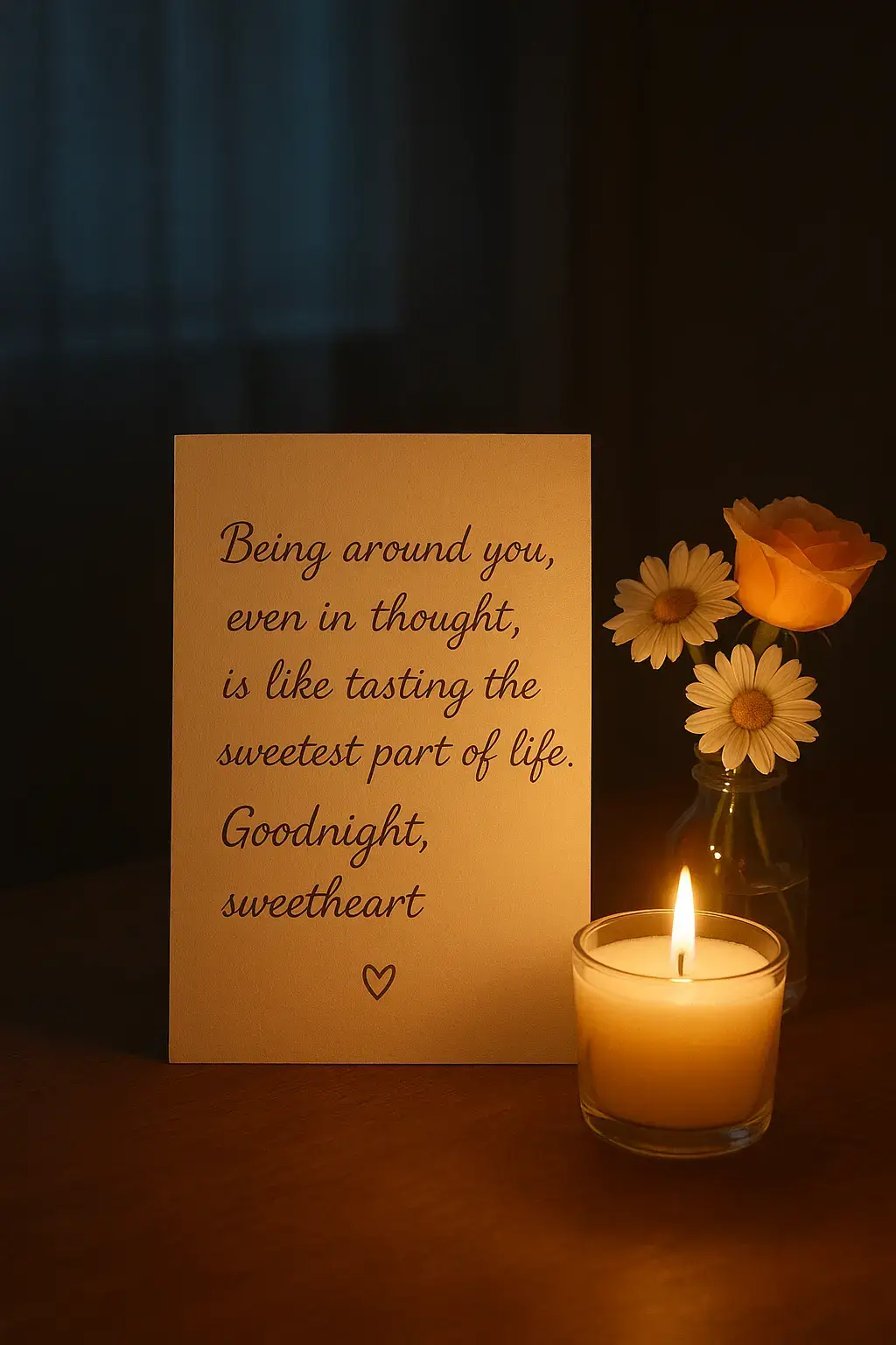 Even in my thoughts,  you're the sweetest part of my day is 🌙🧡 #Goodnightmylove #Loveletters #catchingfeelingsdaily #Romanticnights