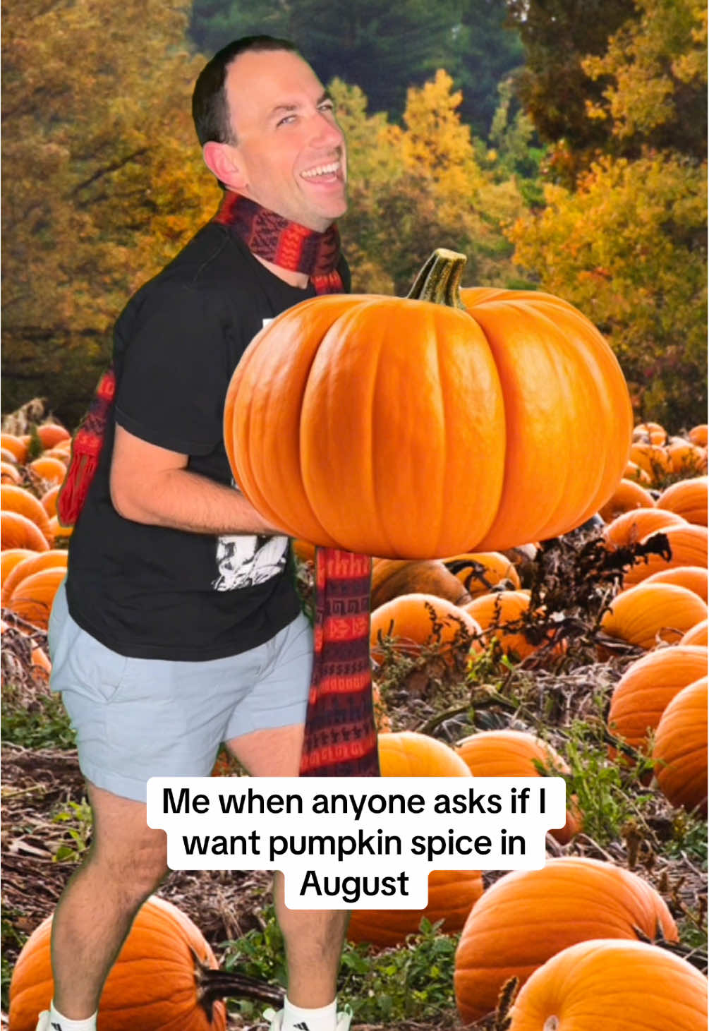 *drinks pumpkin spice, packs for the beach #pumpkin #fall #whynot #millennial 