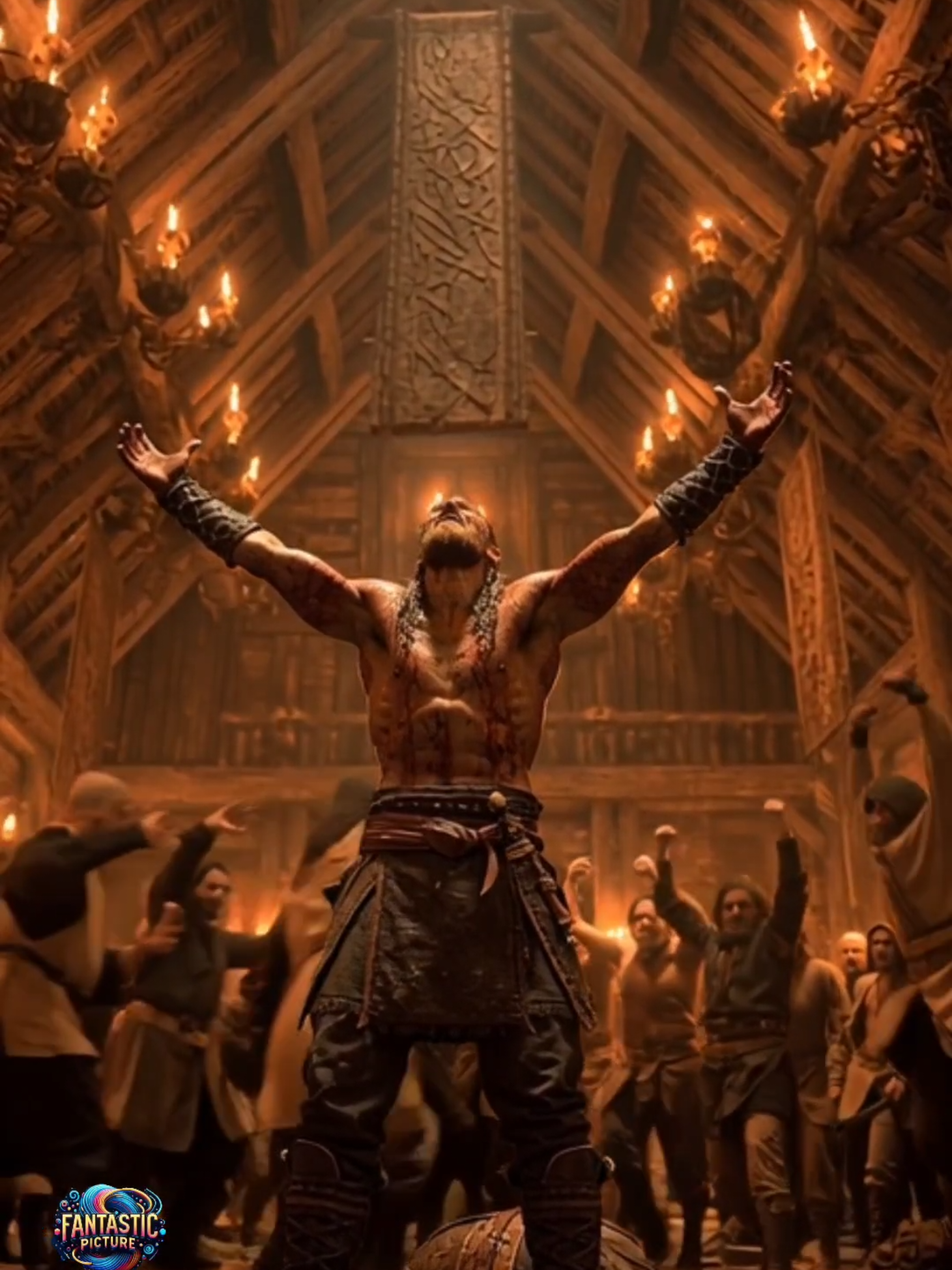 “The Viking king honors his strongest warrior – no crown, no gold, only respect and strength in the great hall.” #Vikings #NorseCulture #WarriorSpirit #HistoryTok #EpicMoments 