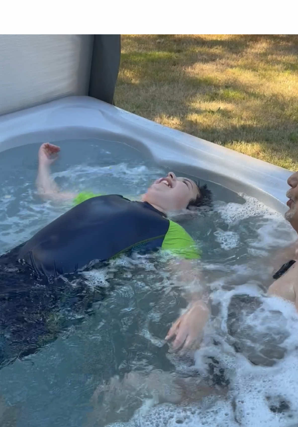 This was the first time grandma and grandpa were able to go on vacation with us and it was sweet to see his interactions. He did really well. #solo #autism #grandparents #swimming #Love 