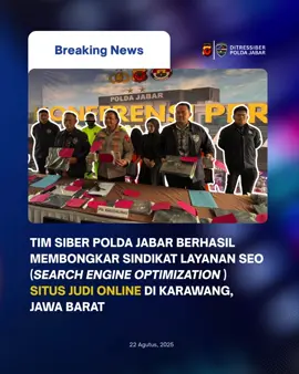 Dittessiber Polda Jabar berhasil mengungkap sindikat penyedia layanan SEO untuk situs judi online yang beroperasi di Karawang. Tindakan ini merupakan komitmen bersama dalam memerangi kejahatan digital yang meresahkan masyarakat. #ccicjabar #humaspoldajabar #CyberCrime #AntiJudiOnline #Karawang 