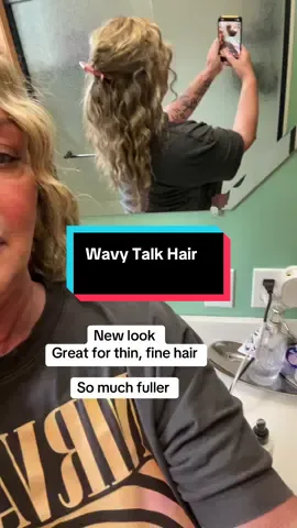 It really fluffed out the hair 🩷 #wavytalk #wavyhair #mermaidhair #beachhair #wavytalkhair 