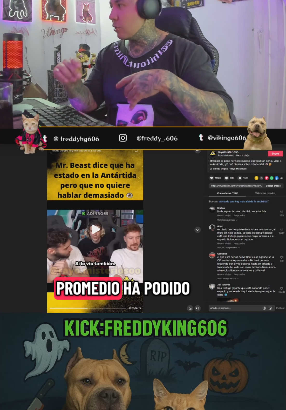 Kick: freddyking606 #freddyking606 #streamers #terror #misterio 