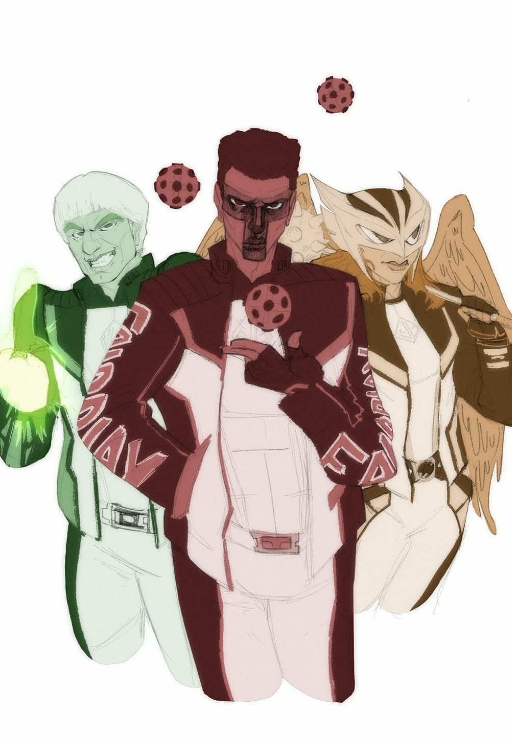 Surprised I haven’t seen this yet #superman #mrterrific #greenlantern #hawkgirl #dcu 