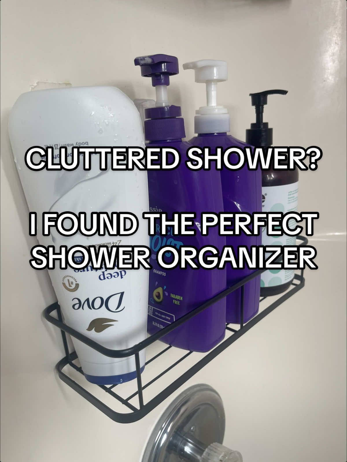 Cause we are done have a cluttered shower over here in this house 🤪 #showerorganization #showerorganizer #shower #organizedhome #tiktokshop 