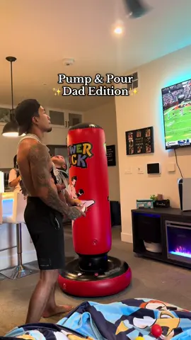 Ever since madden came out, the punching bag is coming into use more 😂 @Mason Muong #dadsoftiktok #momoftiktok #themuongfamily #breastmilk #pumpingmom 
