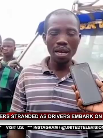 Passengers stranded as drivers embark on sit-down strike at Atebubu in the Bono East Region  #UTVNews