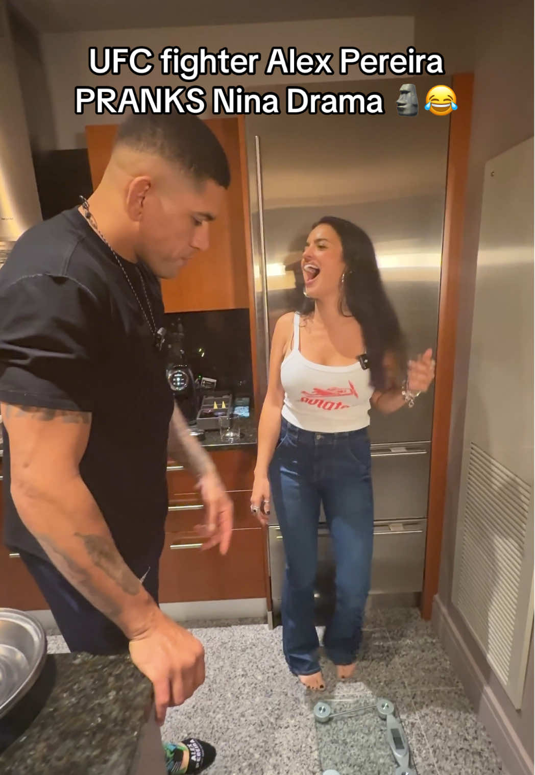 UFC fighter Alex Pereira PRANKS Nina Drama LOL #alexpereira #poatan #UFC #prank #ninadrama