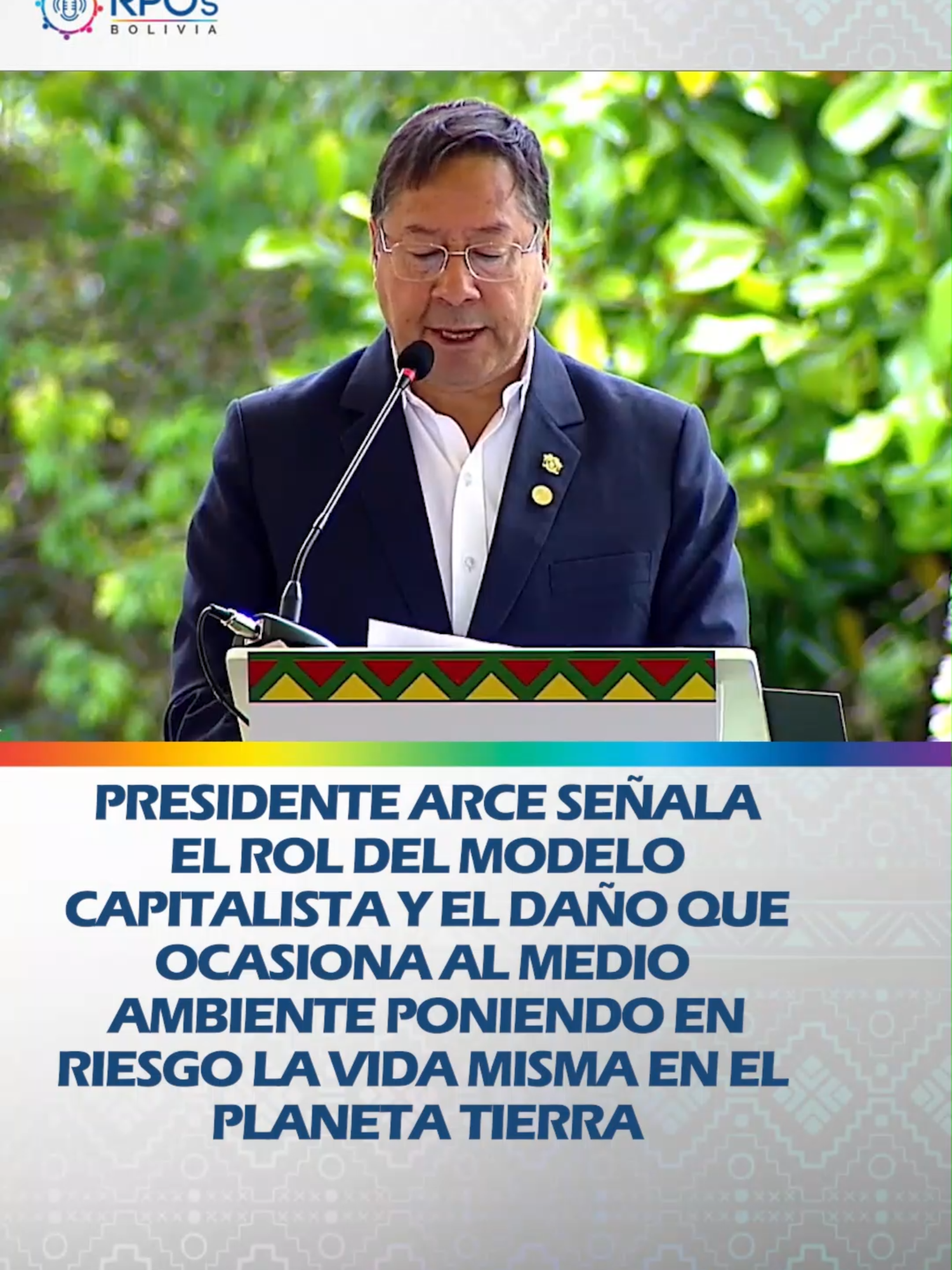 PRESIDENTE ARCE SEÑALA EL ROL DEL MODELO CAPITALISTA Y EL DAÑO QUE OCASIONA AL MEDIO  AMBIENTE PONIENDO EN RIESGO LA VIDA MISMA EN EL PLANETA TIERRA El presidente Luis Arce durante su participación en la V Cumbre de Presidentes de los Estados Parte del Tratado de Cooperación Amazónica señaló al modelo capitalista como el responsable por el daño ocasionado al Medio Ambiente. Resaltó que Bolivia continúa trabajando desde los pueblos originarios bajo el respeto a la Madre Tierra. #RPOsBolivia #JuntoALosPueblos #UnidosHaciaElBicentenario