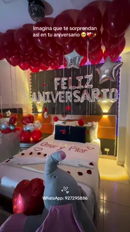 NOCHE ROMÁNTICA EN HABITACIÓN DECORADA PARA NOVIOS ✨❤️🥺 #decoracionromantica #sorpresaenhotel #felizaniversario #noviosgoals #fyp 
