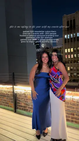 ✨One year of Beauty in Balance✨ From 500 newsletter subscribers, to 7 sold-out events, 25+ startup partners, $10K in gifted sponsorships, and 300K monthly viewers… this year has been nothing short of surreal. But more than the numbers, this was our community year. A year of connection, engagement, and seeing how YOU, our multi-hyphenates, showed up for the vision of Beauty in Balance. Standing on this NYC rooftop, where we completed our national personal branding tour, I’m so grateful for every single person who has been a part of this journey.  We’ve only just begun. Next up: the build phase.