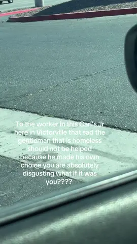 #makethisviral #viral #homeless #victorville #carlsjr @Carl’s Jr. do better Carl’s Jr 😤 as somebody who has been through something similar before and to hear this type of behavior for your from your employee is absolutely disgusting. Nobody should be treated like that!!! We are all human I don’t care what somebody is going through. Nobody should ever deserve to be treated like that.