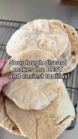 🌿 Soft & Fluffy Sourdough Tortillas 🌿 Perfect for tacos, wraps, or just with warm with butter Ingredients (makes about 24): • 400 g sourdough discard  • 300 g fresh-milled hard white wheat flour • 300 g organic all-purpose flour • 12 g salt (about 2 tsp) • 80 g butter, lard, or olive oil • 300–320 g warm water Instructions: 1. Mix all ingredients into a soft dough. 2. Rest 30 mins, then do 2–3 gentle folds. 3. Cover + rest another 2-12 hours  4. Divide into 24 balls, rest 15 mins. 5. Roll into thin circles. 6. Cook on hot cast iron skillet for 30–45 sec/side ✨ Freezer-friendly & kid-approved! 💡 Save this recipe so you don’t lose it. 🏷️ Tag a friend who loves sourdough! My favorite salt: @Baja Gold Salt Co. (use discount code OrchardWife)  My grain mill: @NutriMill  (use discount code GREATBUFFALOHOMESTEAD)