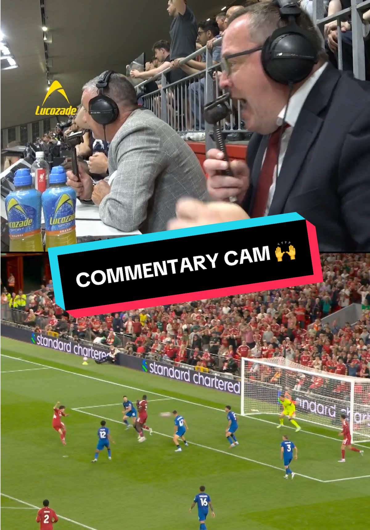 Commentary cam as Fede scores late on 🎙️😍 #lfc #liverpool #chiesa 