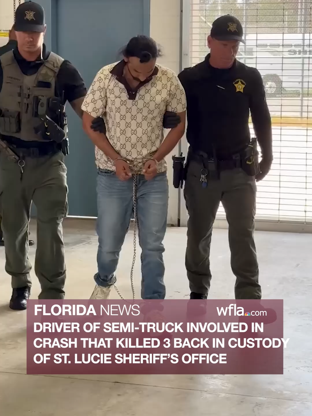 Harjinder Singh, the driver of a semi-truck involved in a crash that killed three people in St. Lucie, is in the sheriff's office custody after officials said he fled to California.  #florida #news #wfla #stlucie