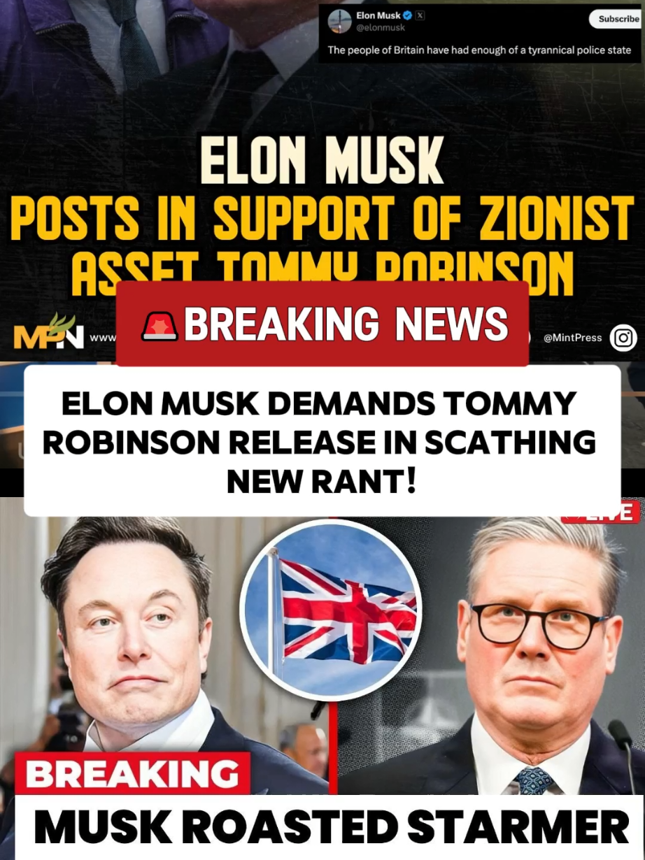 Elon Musk Calls Out UK Leaders Over Tommy Robinson Arrest – Political Shockwaves! #UKPolitics #ElonMuskNews #BreakingUKNews #PoliticalDebate #TrendingNowUk 