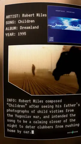 Artist: Robert Miles Song: Children Album: Dreamland Year: 1995 INFO: Robert Miles composed 