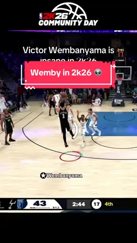 Wemby and his post go to shot are insane in 2k26 😭 #nba2k #2kcommunity #2k26 #fyp #viral 