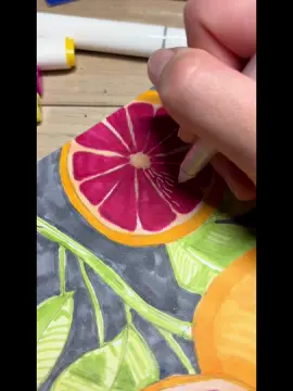 Here is a simple and easy way to fill a page in your sketchbook: Search Pinterest for “5 color palette” and choose something vibrant. Sketch in pencil, render with alcohol ink markers, add outlines with black ink and details with white jelly roll pens.  #sketchbookart #alcoholink #sketchbookideas #arttok #artinspo 