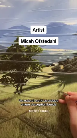 Meet artist Micah Ofstedahl who bends reality in paint. His paintings blend painting and illusion, often capturing nature in a warped and swirling collection of paint strokes.  @Micah Ofstedahl Painting  #artist #artistsoftiktok #painting #acrylicpainting #oilpainting  