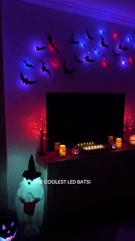 Found the Coolest LED bats to add to your walls for the Spooky Season🦇 #LEDBats #HalloweenDecor #HalloweenDecorations #SpookySeason #walldecor 