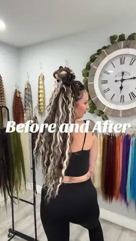 The confidence a fresh set of extensions gives me, is unmatched!!!   || Locs Of Eden ||  #newhair #locsofeden #syntheticdreads #beforeandafter #transition 