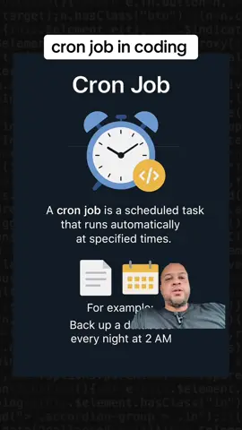 What is cron job in programming? #computersciencestudent #codingforbeginners #learningbackenddev #learnprogramming #learningcodeforbeginners 