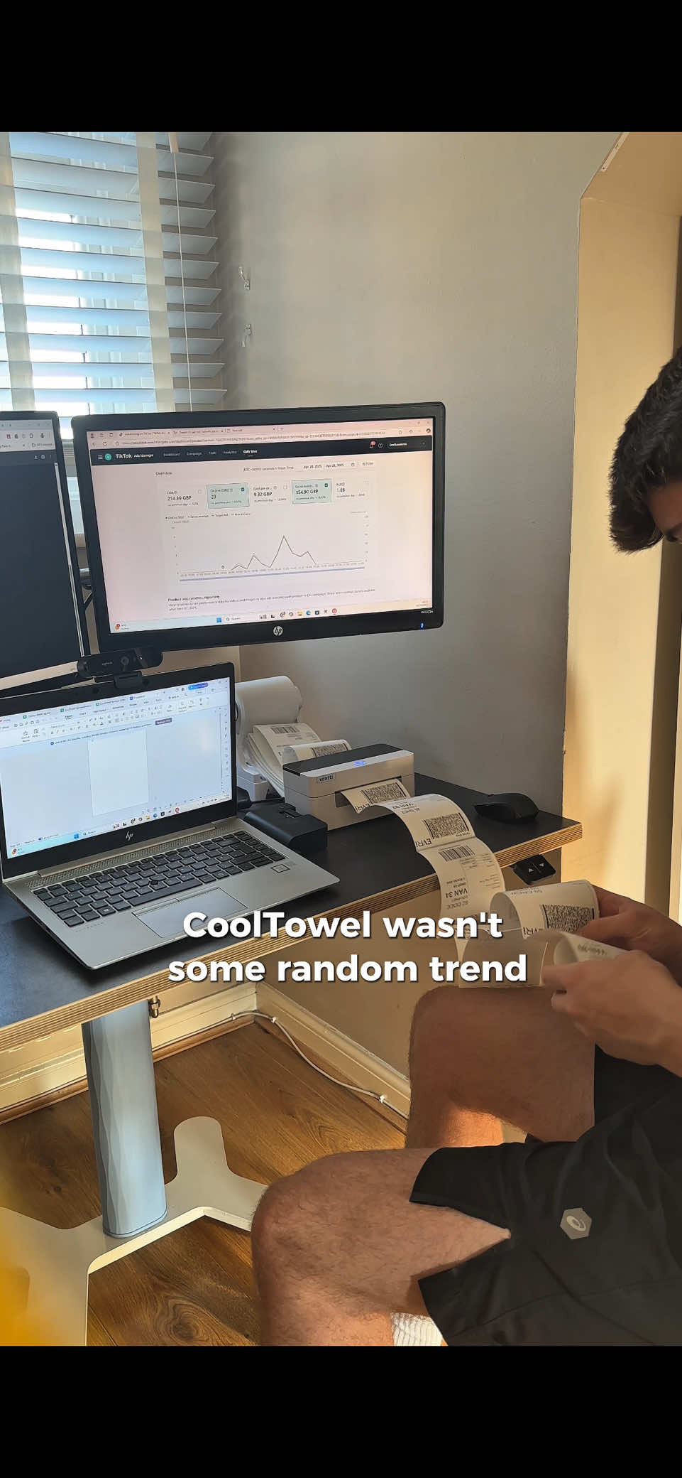 People always assume I got lucky… #summerheat #fyp #cooltowel #harrisonnott #youngentrepreneur 