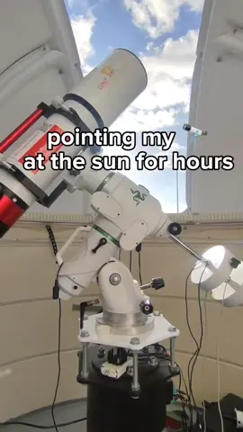 I watched the sun for hours.. and saw this.  I used one of the biggest solar telescopes available to amateurs to capture timelapses of the sun in the red Hydrogen-Alpha light.  At this wavelength, many hidden features of the sun can be seen, such as prominences, filaments and solar flares. 💥 Let me know what I should capture next! Follow me for more Space-Content!🔭🌌 #astrophotography #sun #telescope #Astronomy #fyp 