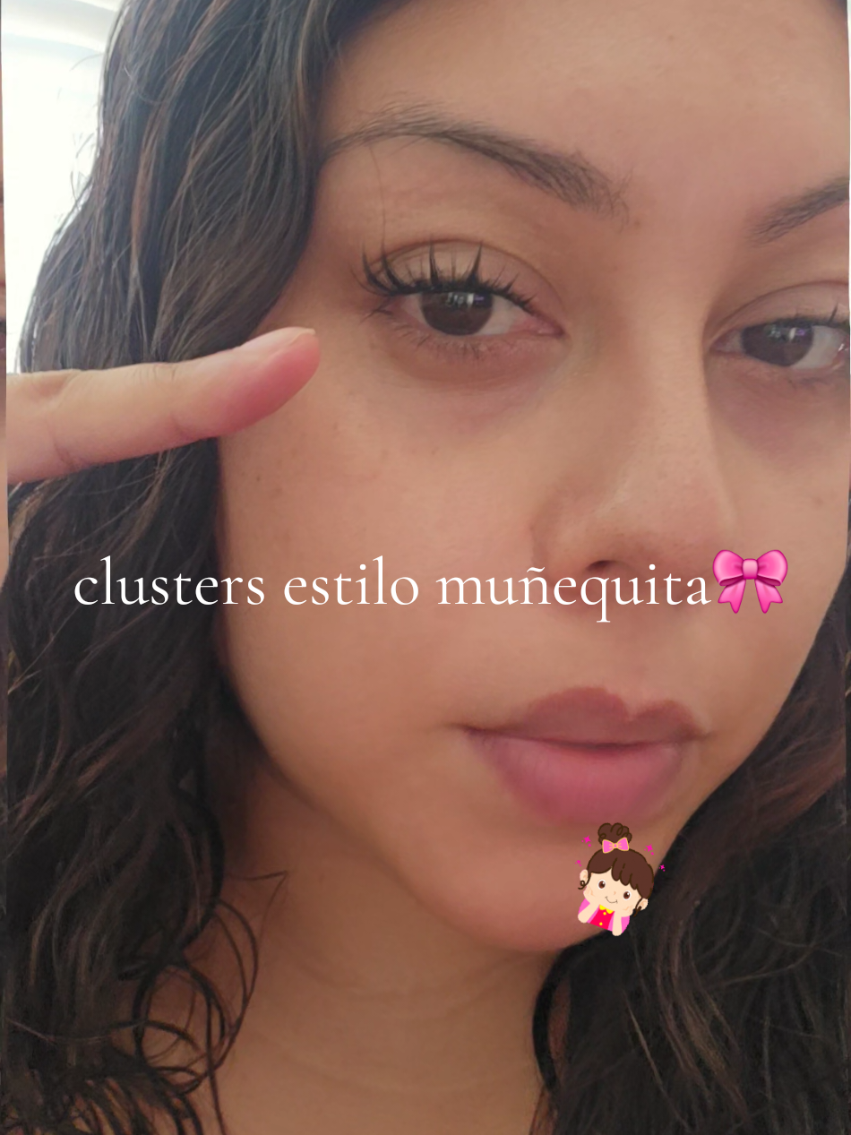 Pestañas estilo muñequita #clusterlashes  #dolllashes 