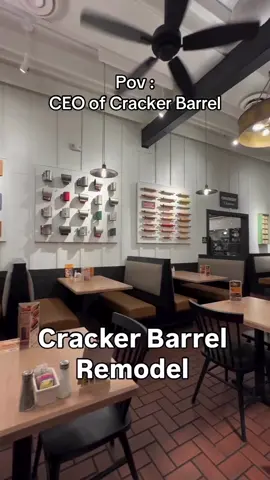 What are the thoughts on the #crackerbarrel remodel?!  #fyp #foryourpage 