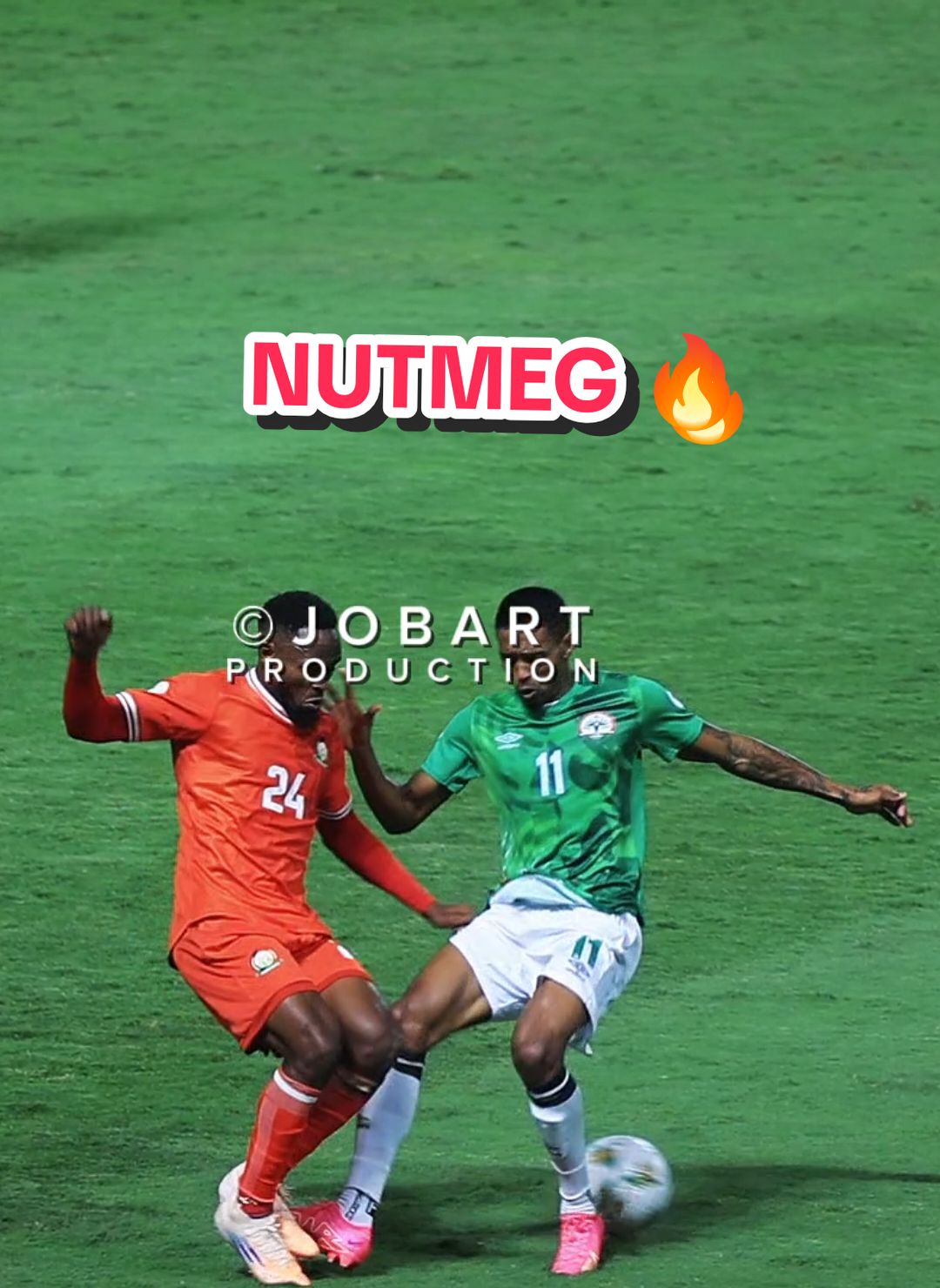 Nutmeg 🔥 but a last chance lost 🥲  Kenya VS Madagascar  #CHAN2024 #jobart #Jobartography #harambeestars 