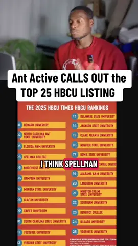 Top 25 HBCU LIST (we didn't make this lol)  But as a HBCU list this is pretty vaild they have Most of the good schools on here  #tiktoklive #livehighlights #hbcu #HowToHBCU #hbcupride 