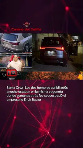 #SantaCruz | Los dos hombres acribillad0s anoche estaban en la misma vagoneta donde semanas atrás fue secuestrad0 el empresario Erick Baeza. #f  #NoticiasBolivia #caminodeldelito