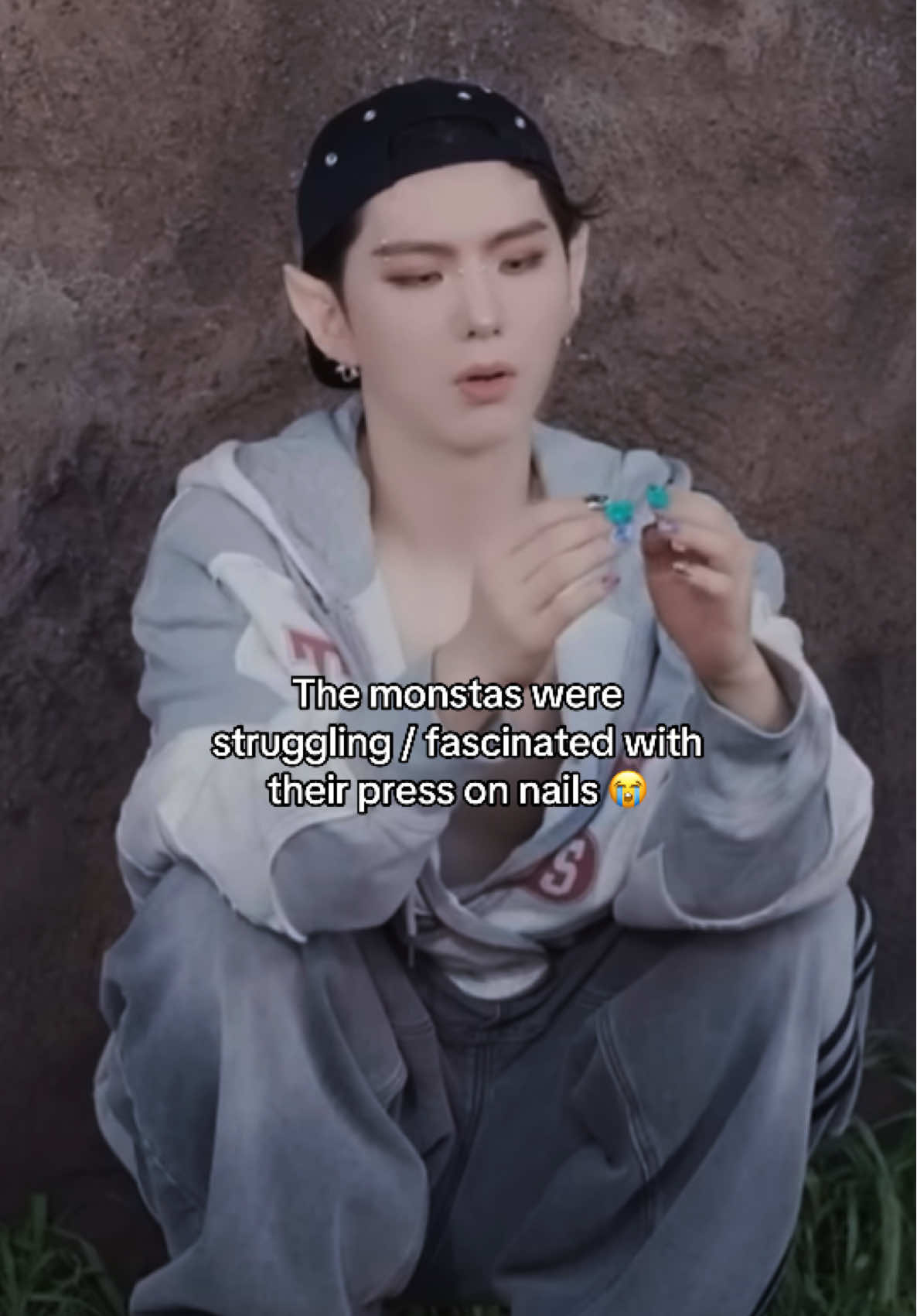 Maybe next time they should try semi cured gel nail strips instead 😂😭 #monstax #monbebe #fyp 