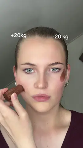 -20 kg vs +20kg 😱 #makeuptransformation #contouring #makeuphacks #contourtutorial #bronzer 