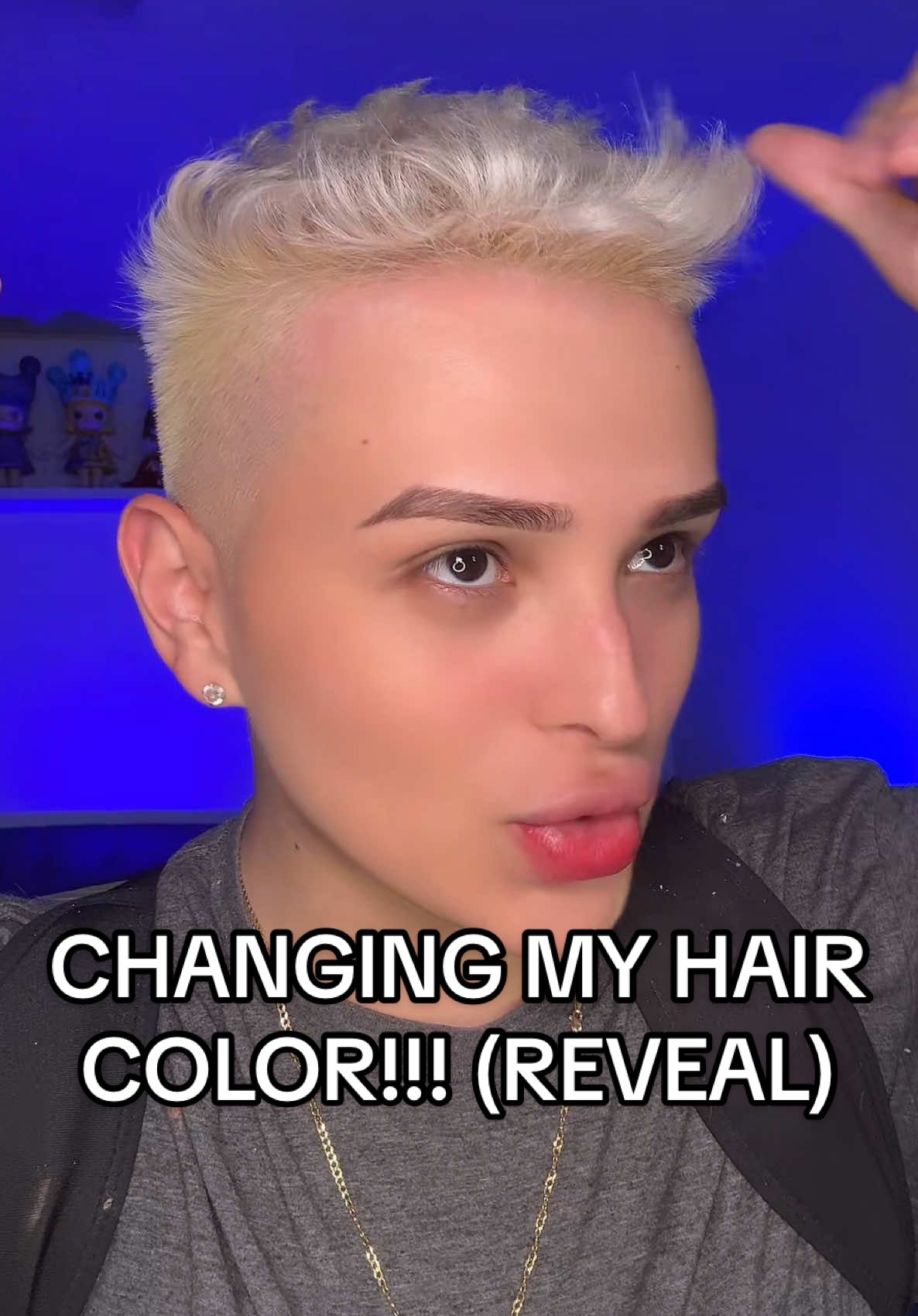 new hair , new me 💇‍♂️ i’m finally changing my hair color into a color you guys have been asking me to do for the longest time 👀 do we love or do we hate the new look? 🫣🫣 #fyp #makeup #hairdye 